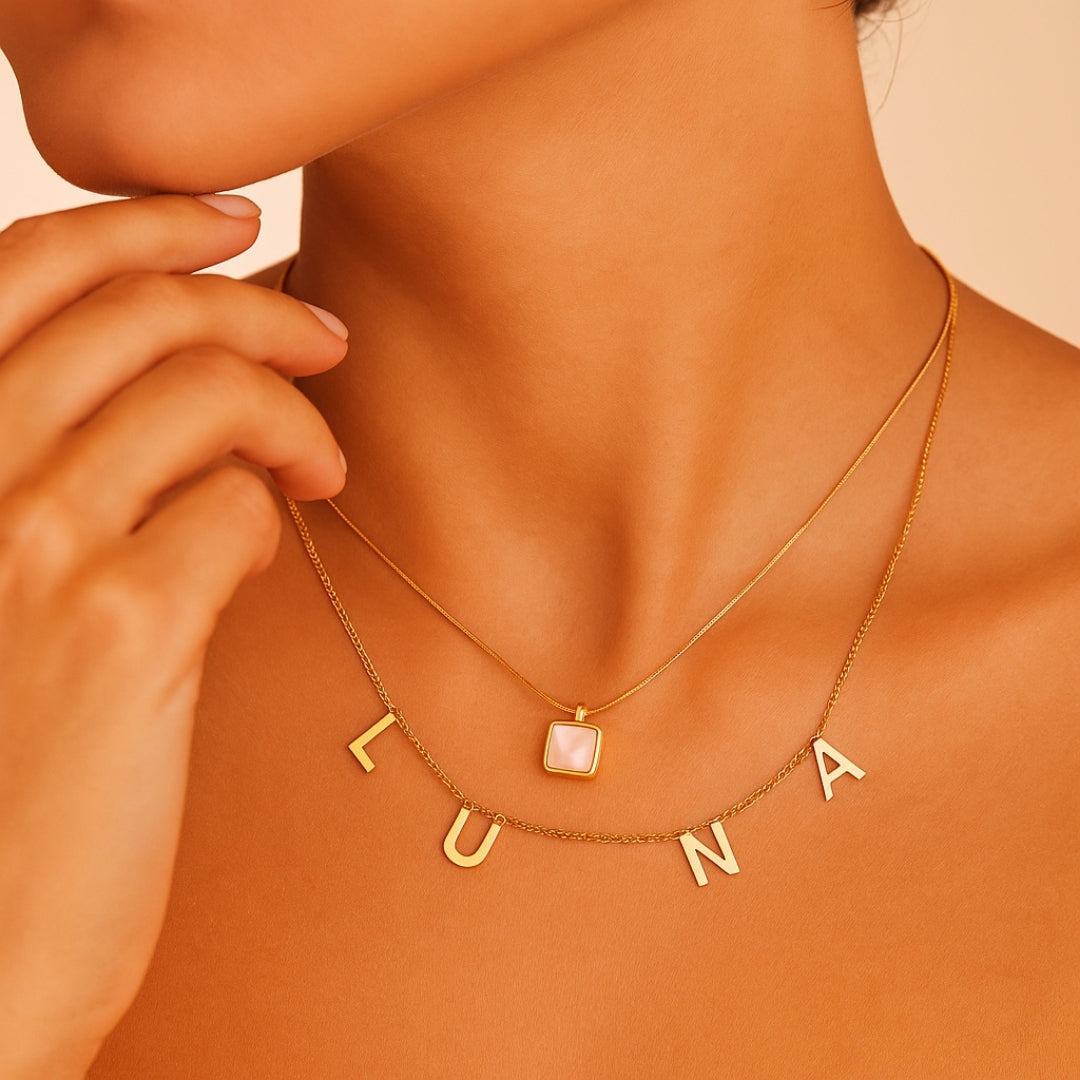 Classic Customized Golden Name Necklace