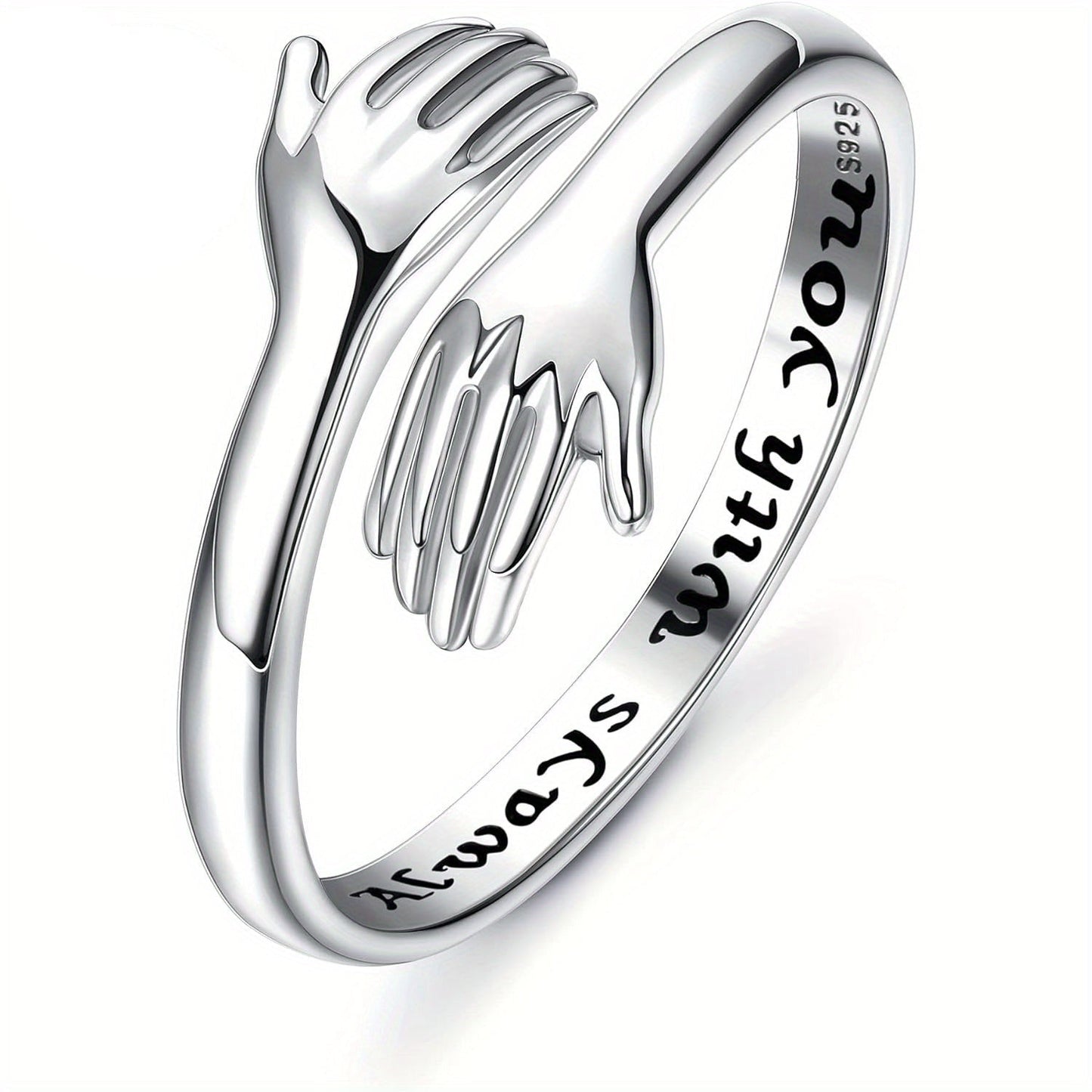 Liora | Women's Adjustable Hugging Ring | Silver