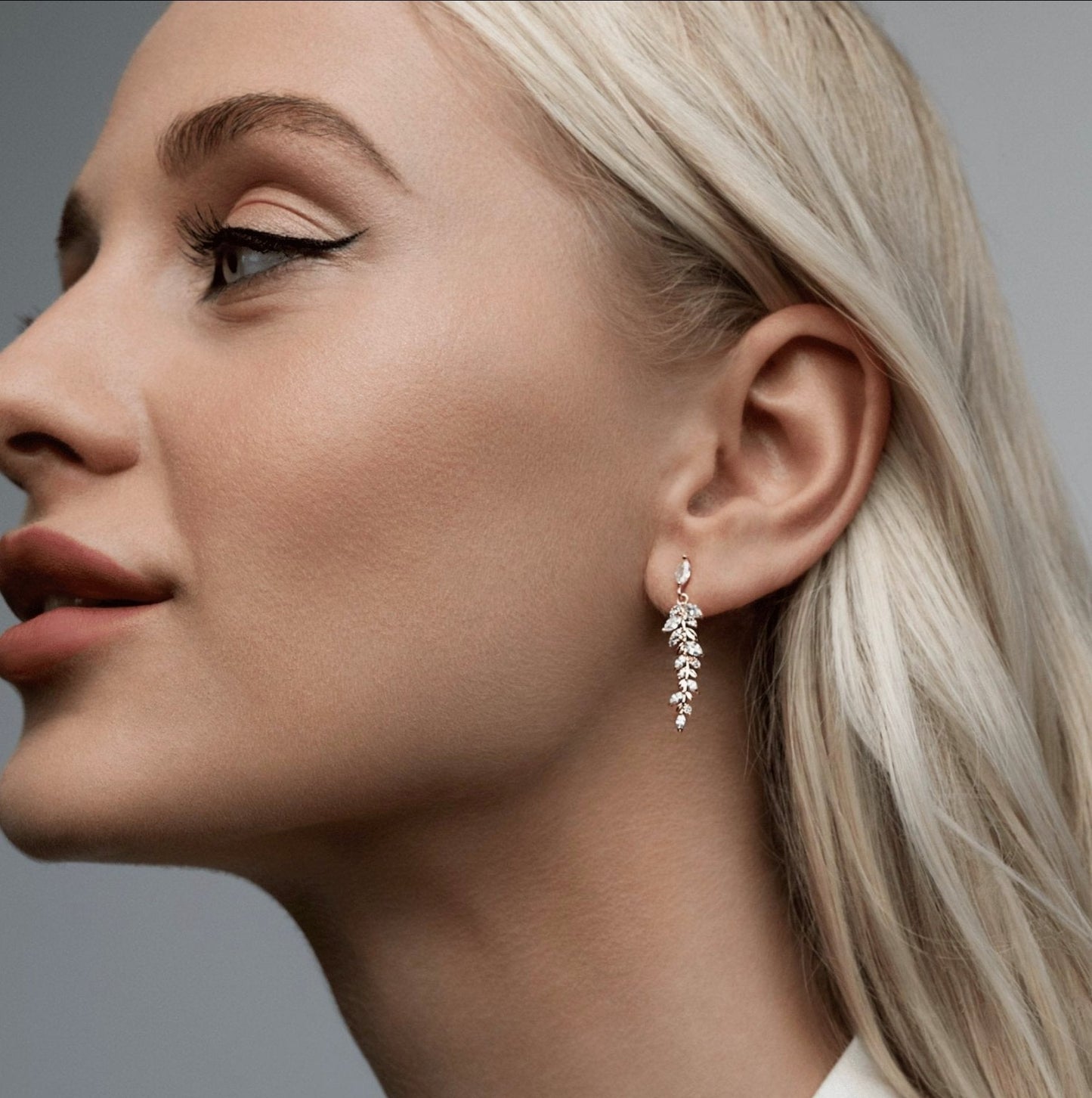 Gold Leaf Drop Earrings