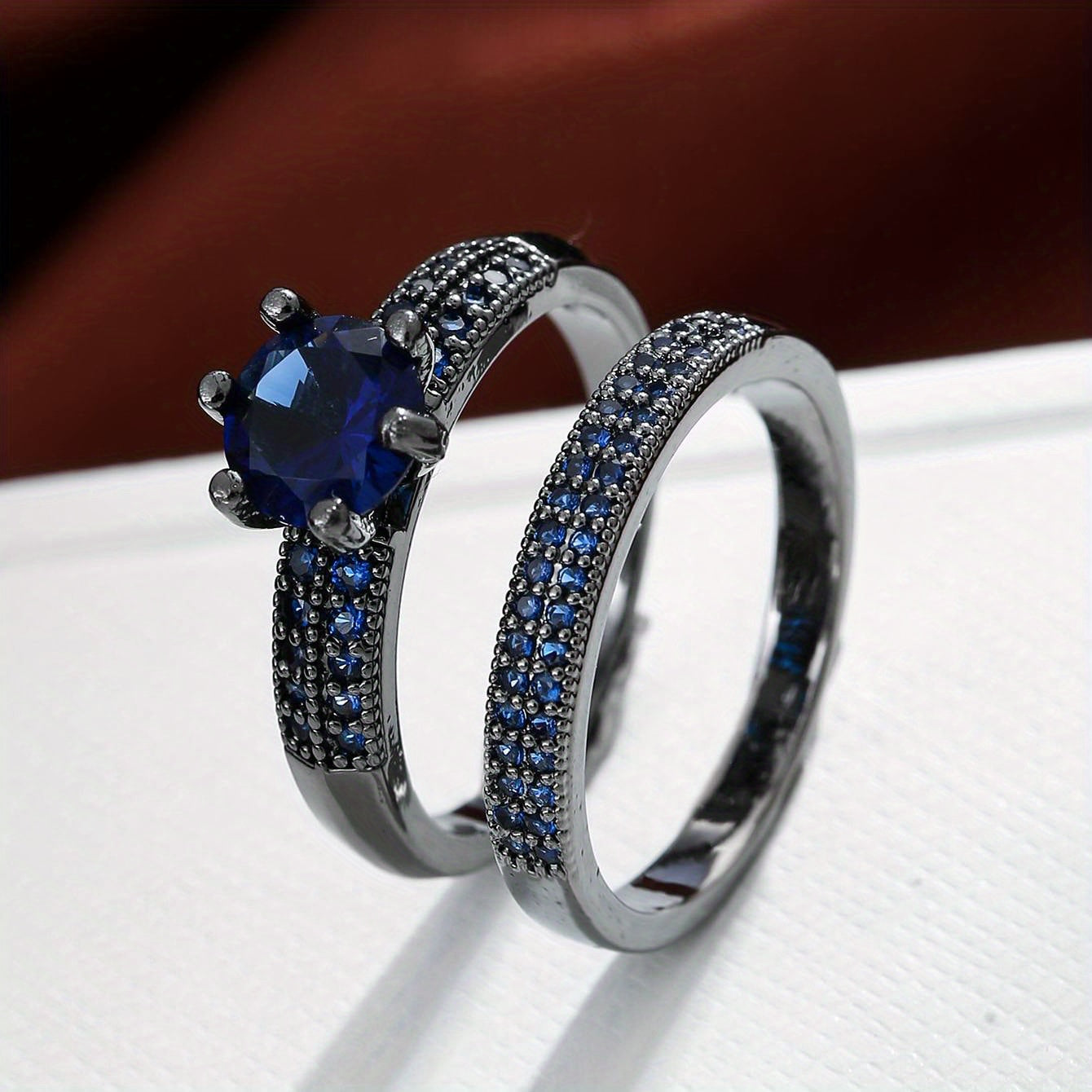 Eloria | Women's Elegant Zirconia Ring Set | Gold