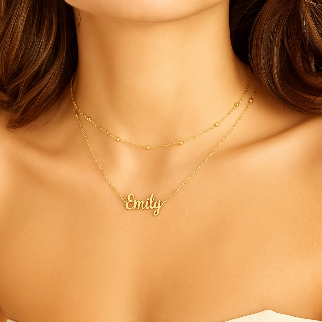 Customized Sign Name Golden Necklace
