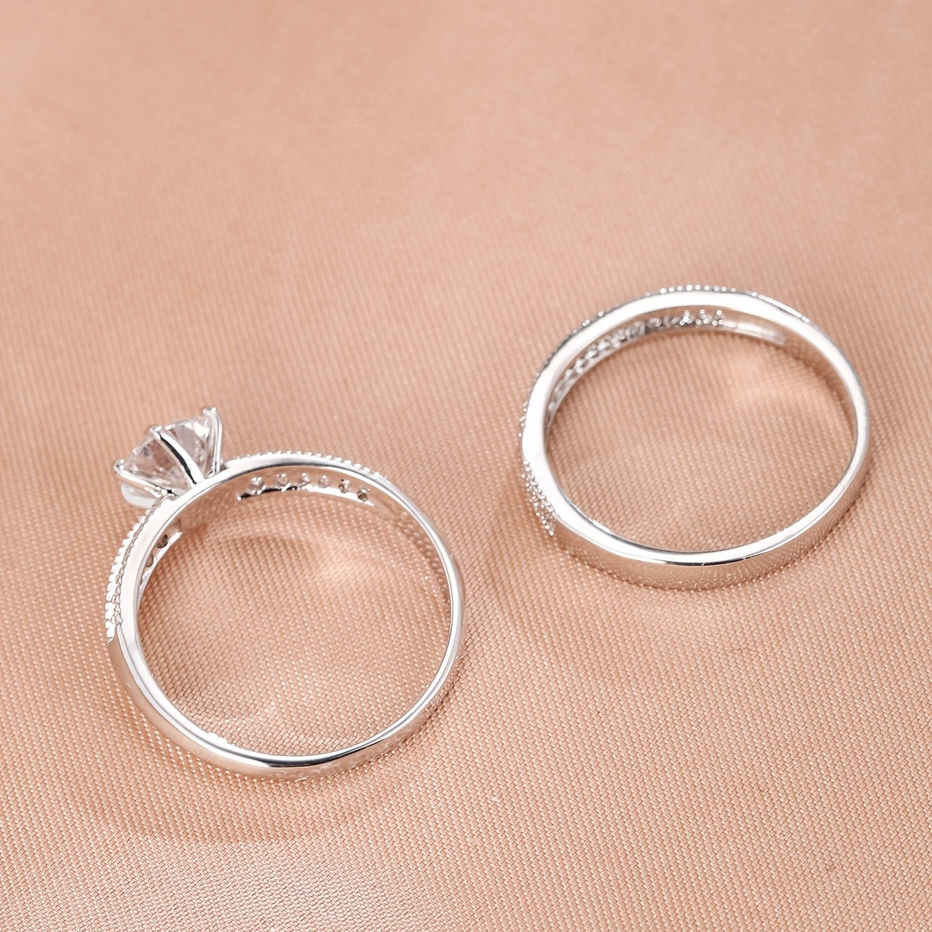 Eloria | Women's Elegant Zirconia Ring Set | Gold