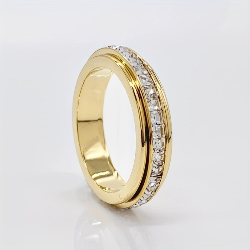 Selviana | Ladies elegant rotating band ring | Silver
