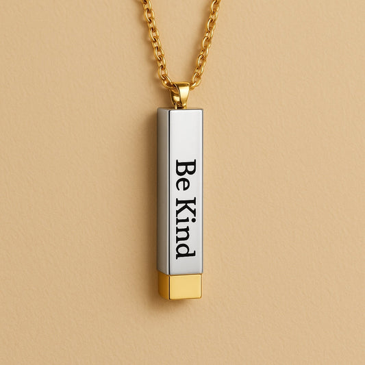 Hidden Message Gold & Silver Necklace