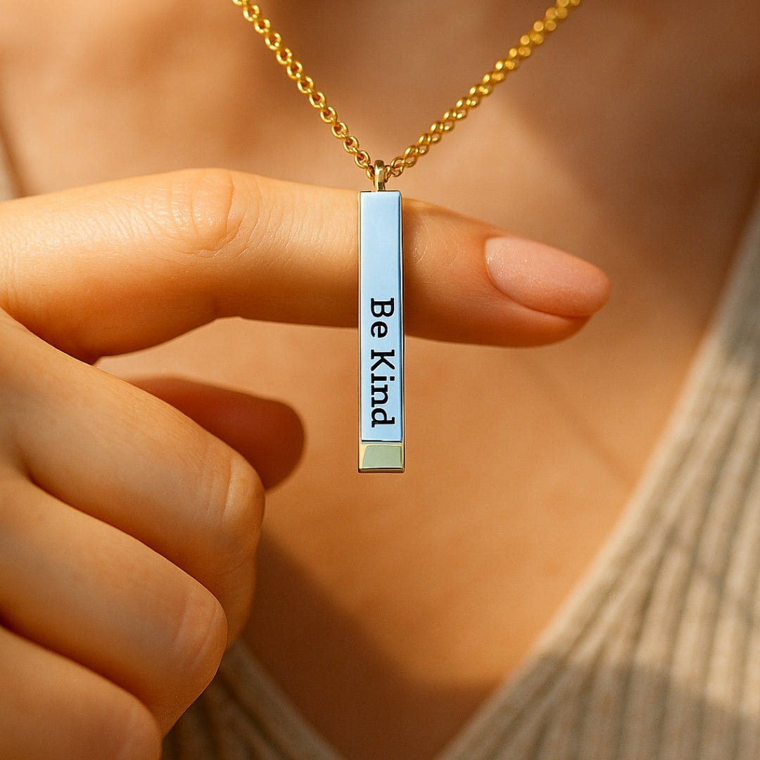 Hidden Message Gold & Silver Necklace