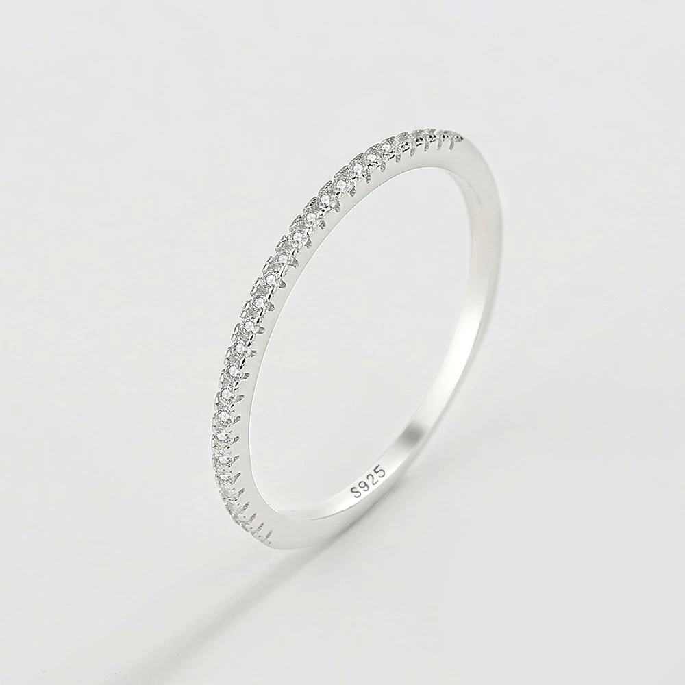 Serina | Ladies refined wedding ring with semi-circle shape | Silver