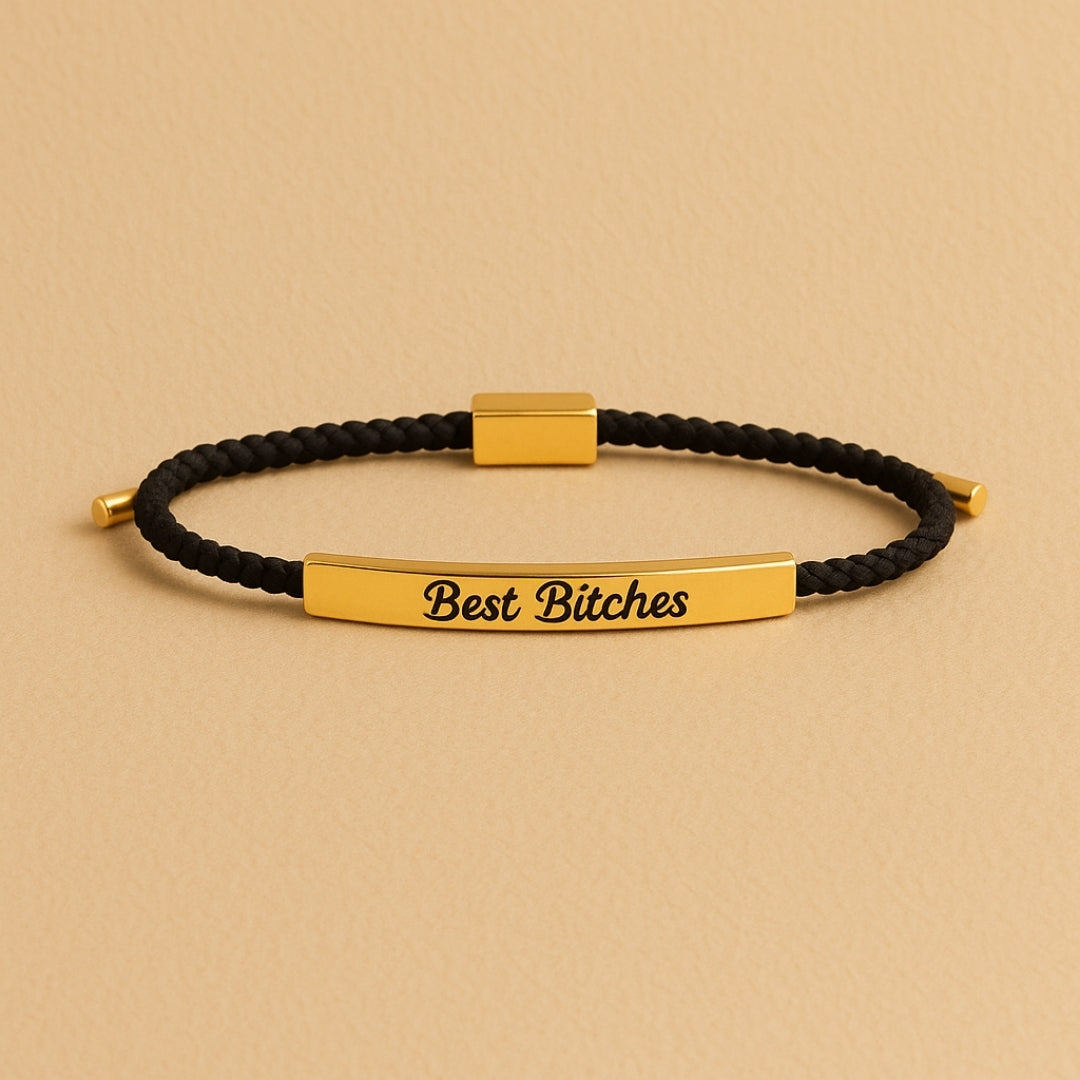 Black & Gold Tube Bracelet