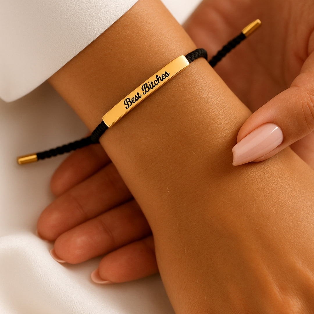 Black & Gold Tube Bracelet