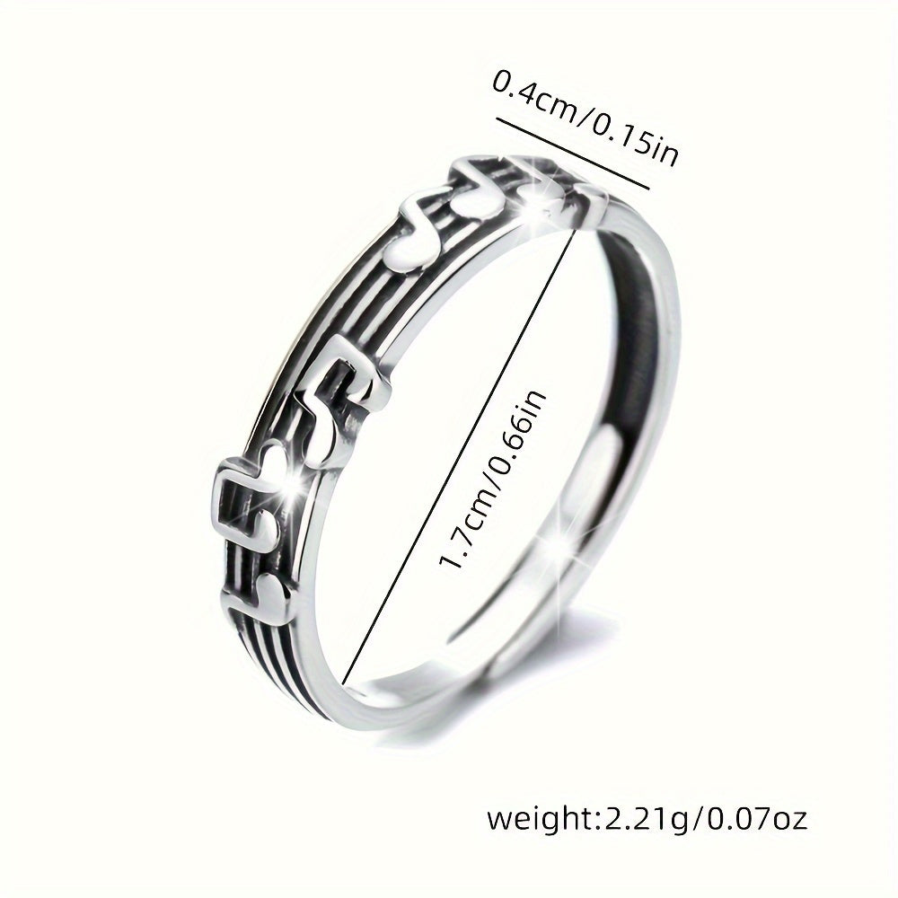 Melina | Ladies musical design ring | Silver