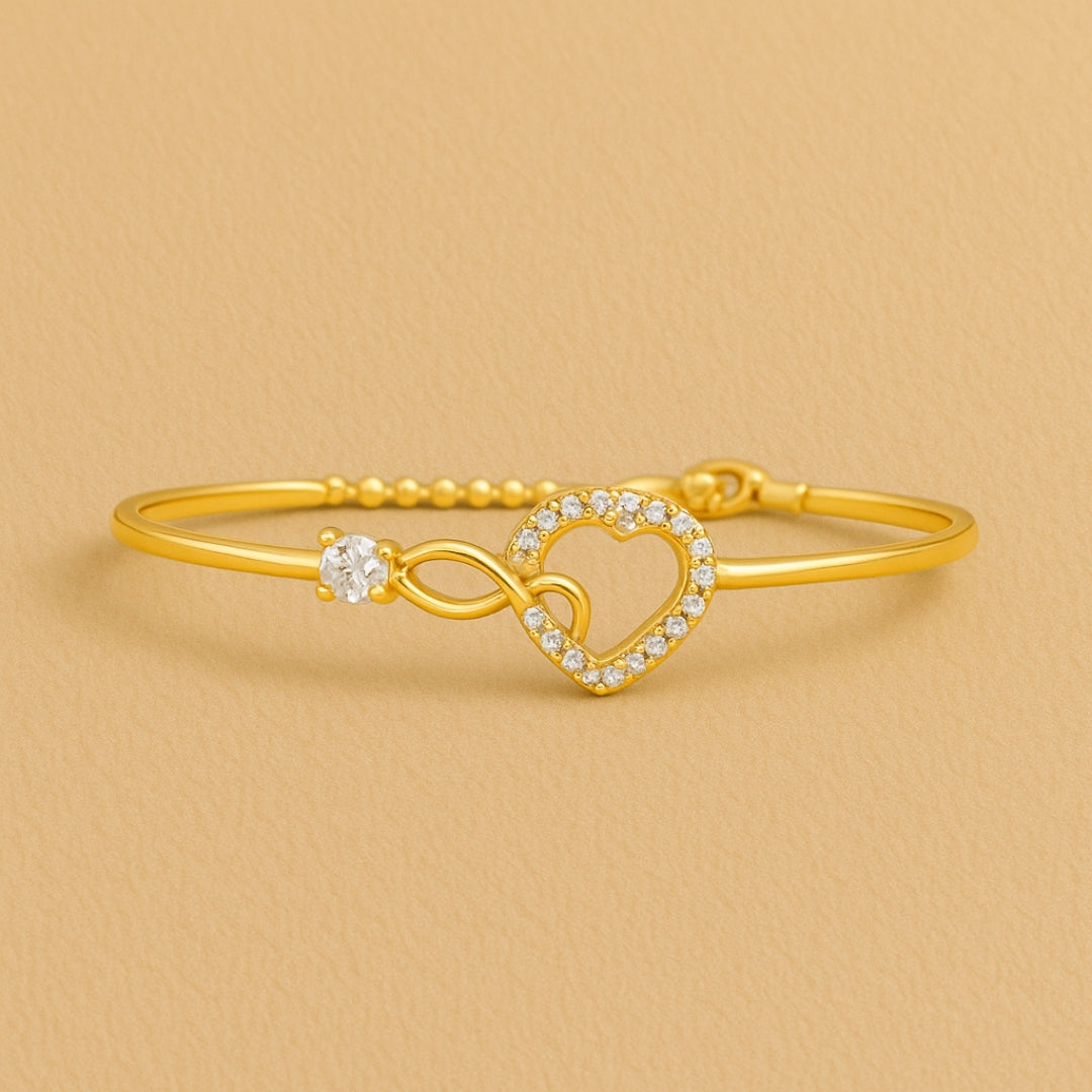 Infinity Knotted Heart Bright Bracelet