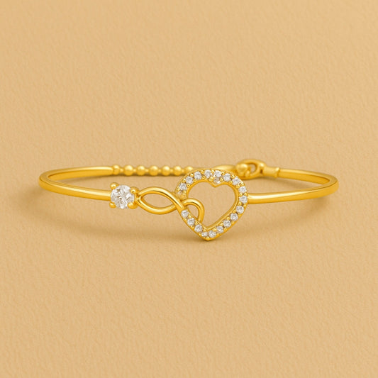 Infinity Knotted Heart Bright Bracelet