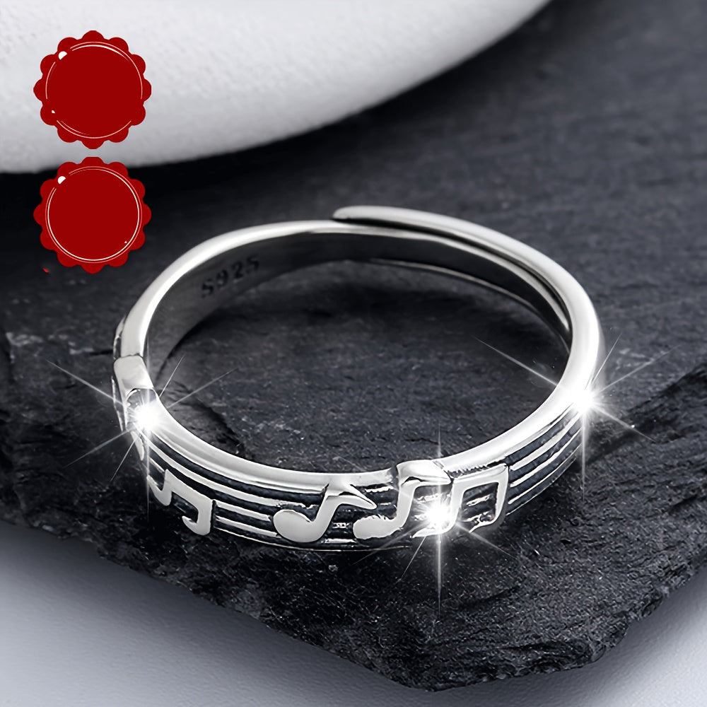 Melina | Ladies musical design ring | Silver