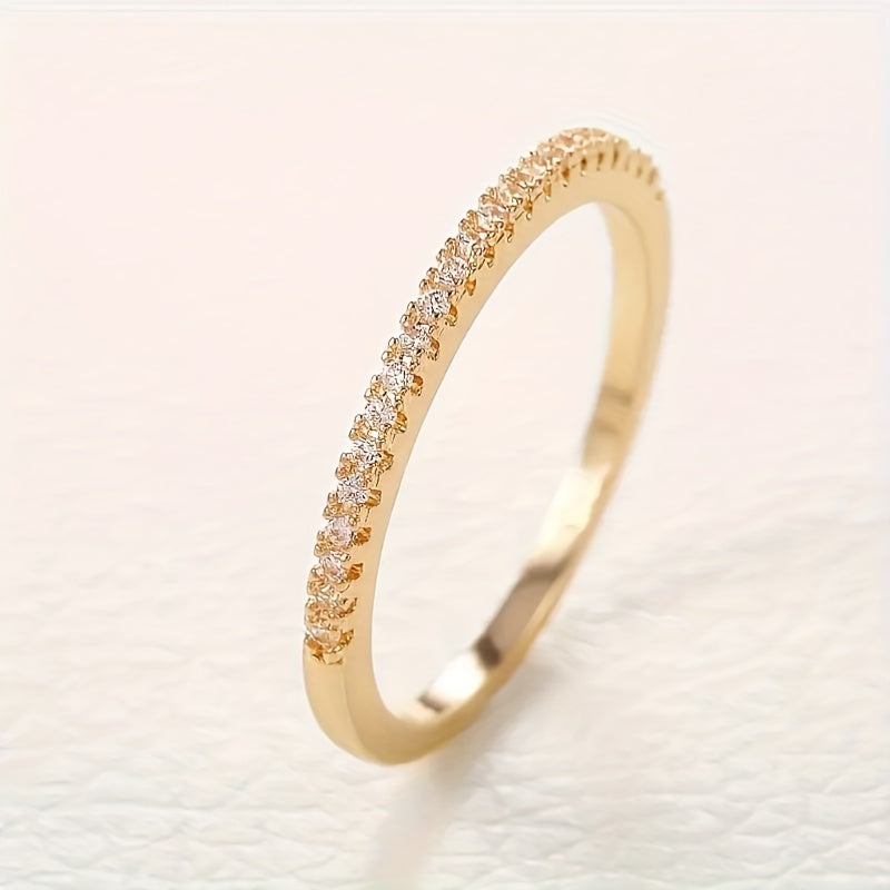 Lunvéra | Women's minimalist zirconia ring | Gold