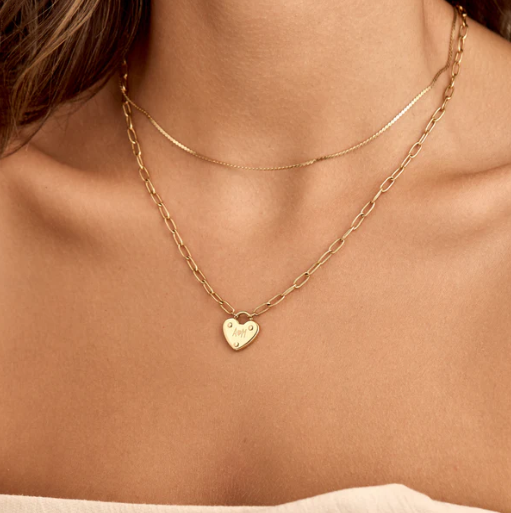 Locked Love Golden Necklace