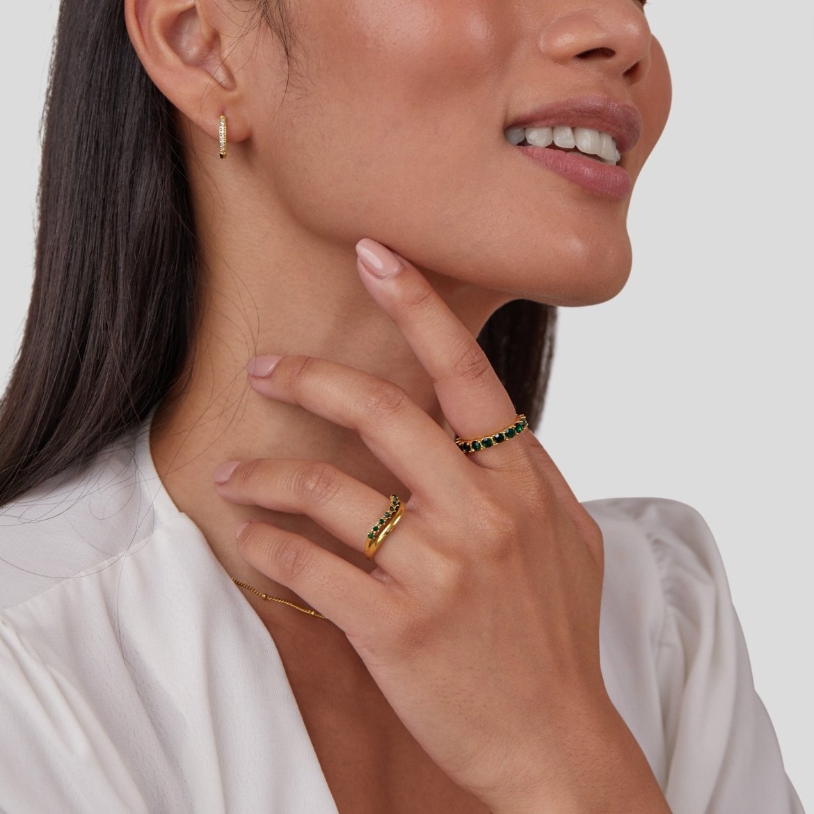 Emerald beauty crystal ring | sparkling ring | enchanting
