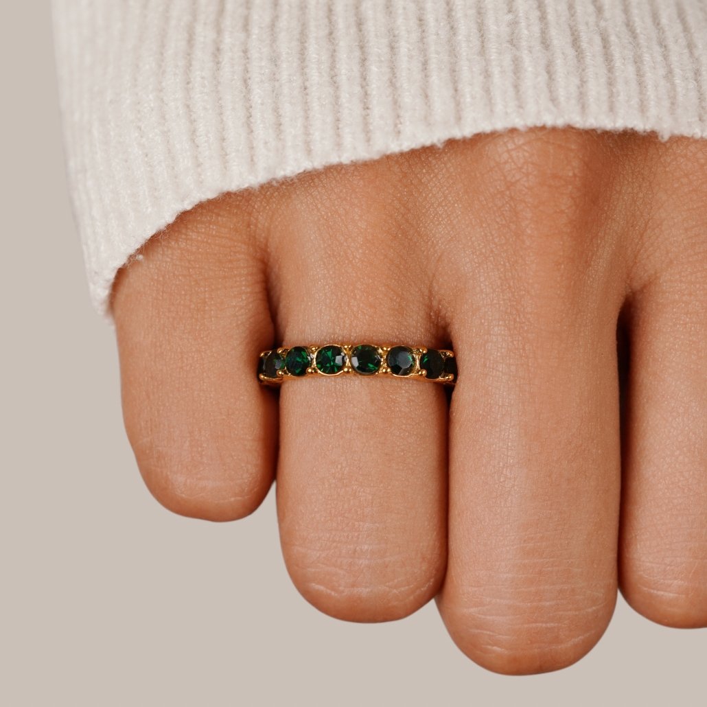 Emerald beauty crystal ring | sparkling ring | enchanting
