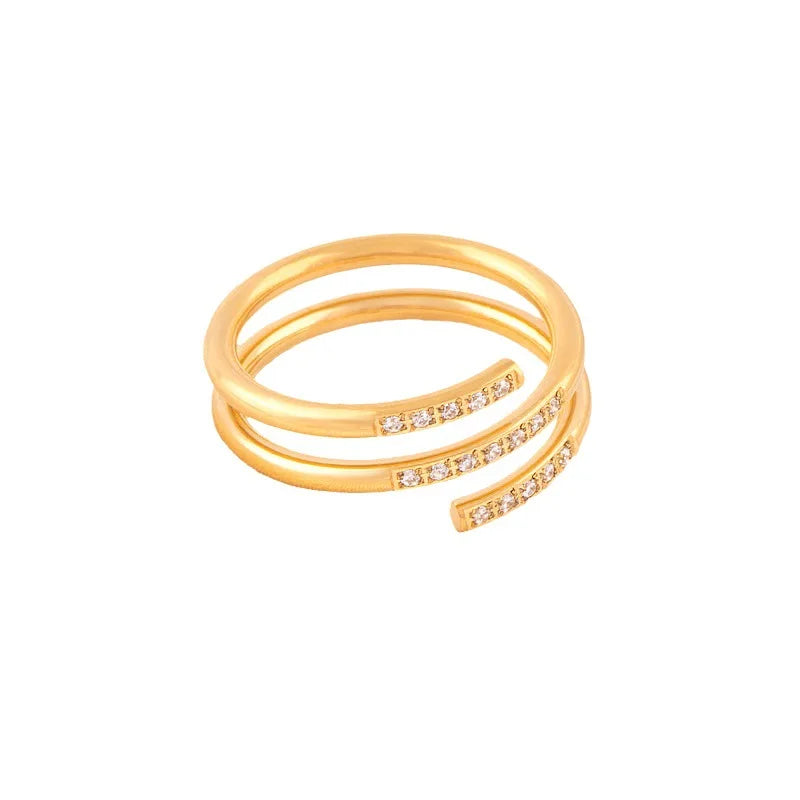 Triple Spiral Gold Ring