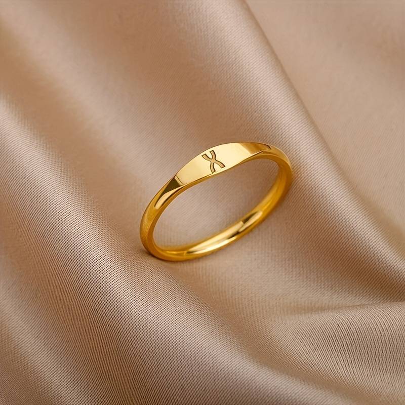HorizonElegance | ring minimalist | engraved initial