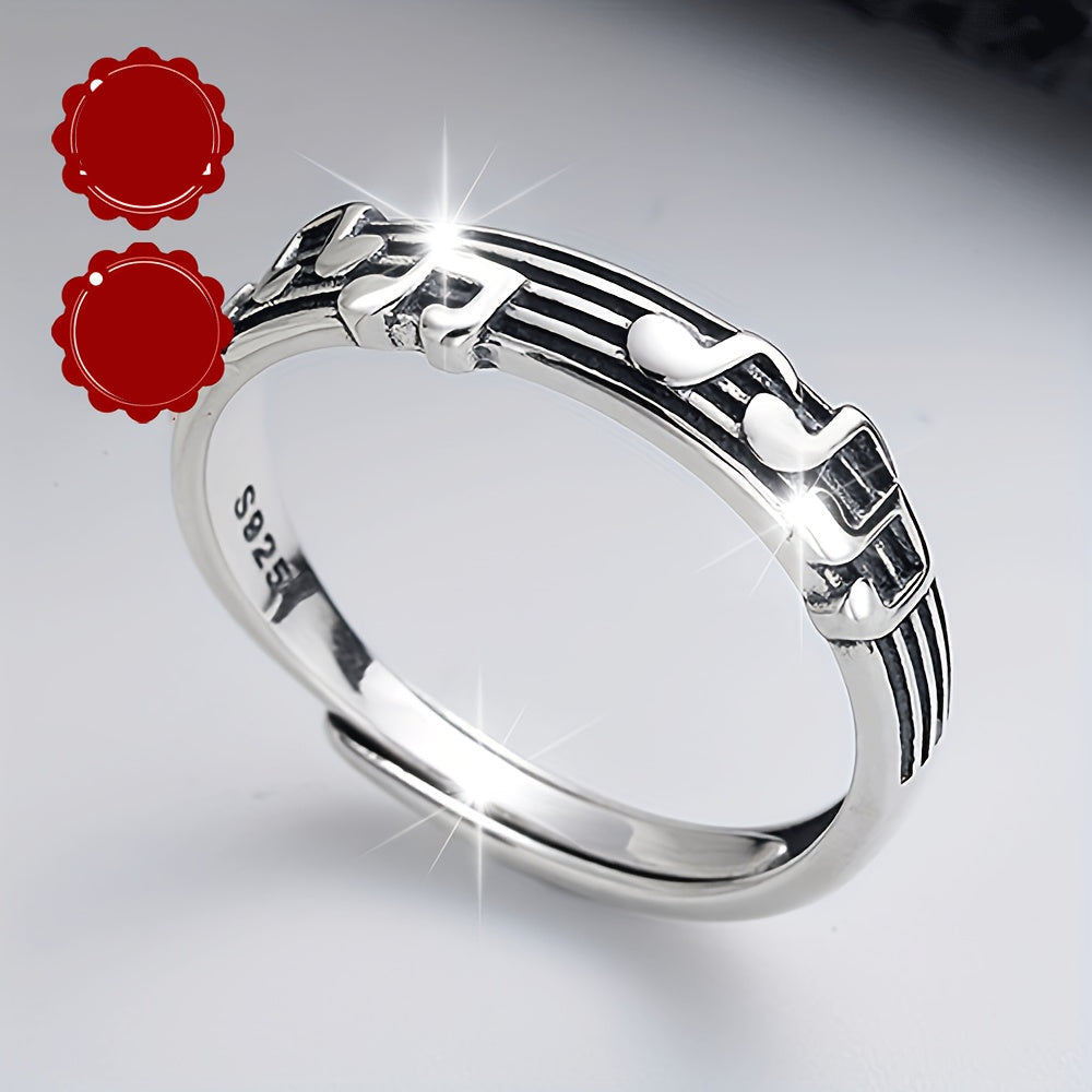 Melina | Ladies musical design ring | Silver