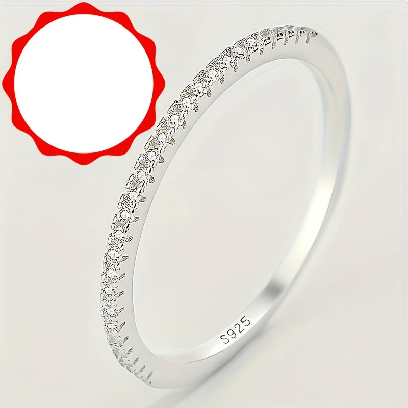 Serina | Ladies refined wedding ring with semi-circle shape | Silver
