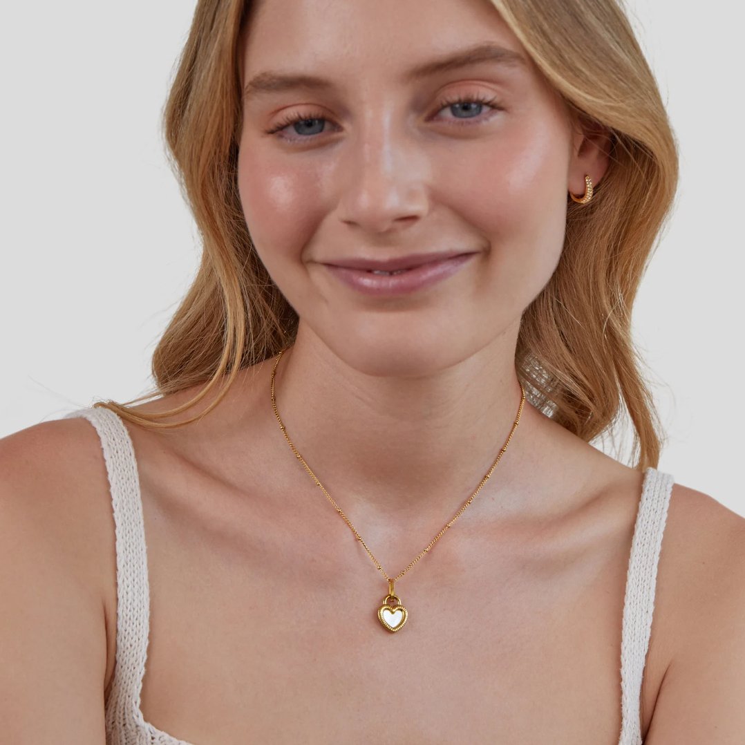 Falling For You' Reversible Heart Necklace