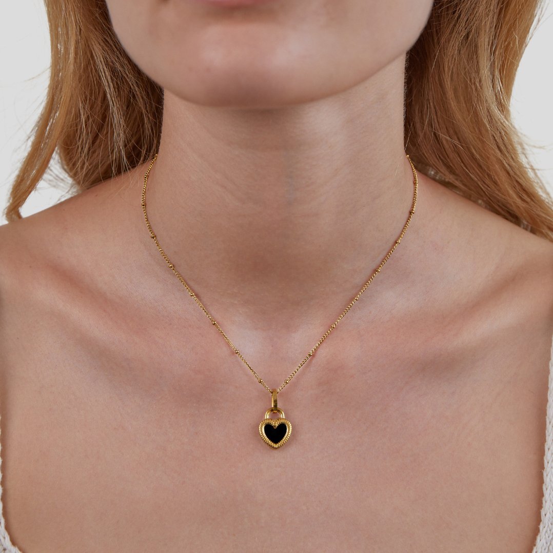 Falling For You' Reversible Heart Necklace