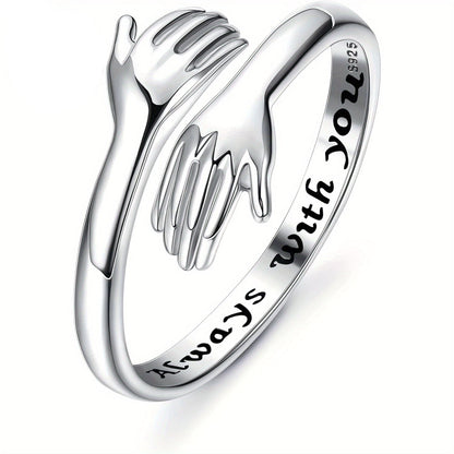 Liora | Women's Adjustable Hugging Ring | Silver