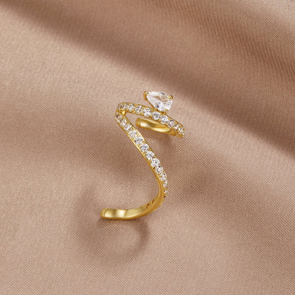 Gold Crystal Earring Cuff