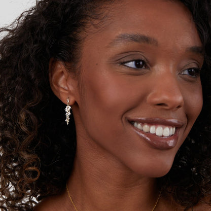 Gold Leaf Drop Earrings