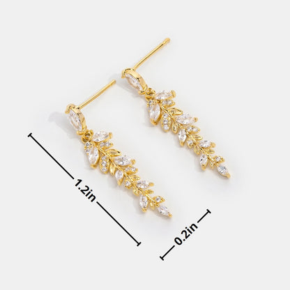 Gold Leaf Drop Earrings