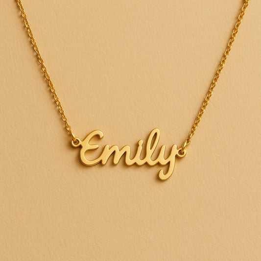 Customized Sign Name Golden Necklace