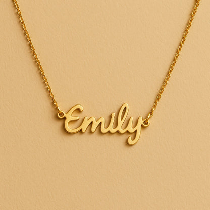 Customized Sign Name Golden Necklace
