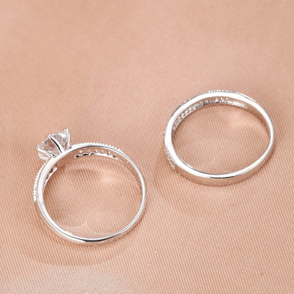 Eloria | Women's Elegant Zirconia Ring Set | Gold