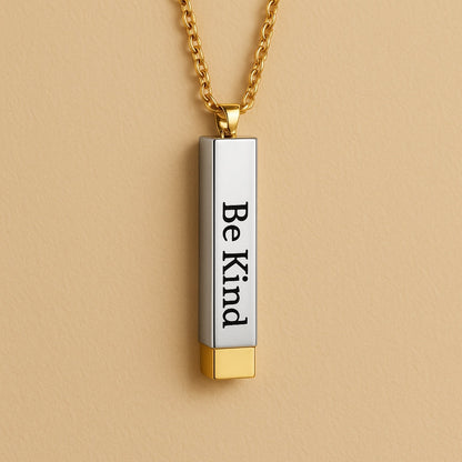 Hidden Message Gold & Silver Necklace