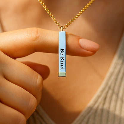 Hidden Message Gold & Silver Necklace