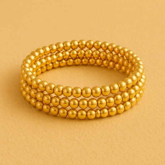 Golden Stack Beaded Bracelet