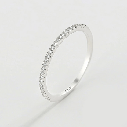 Serina | Ladies refined wedding ring with semi-circle shape | Silver