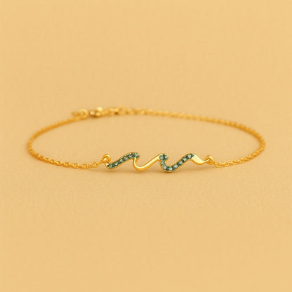Bright Wavy Gold Bracelet