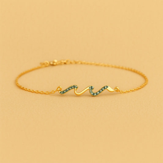 Bright Wavy Gold Bracelet