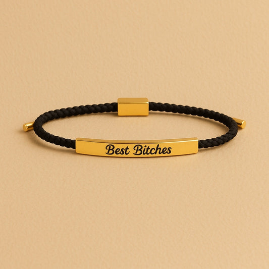 Black & Gold Tube Bracelet