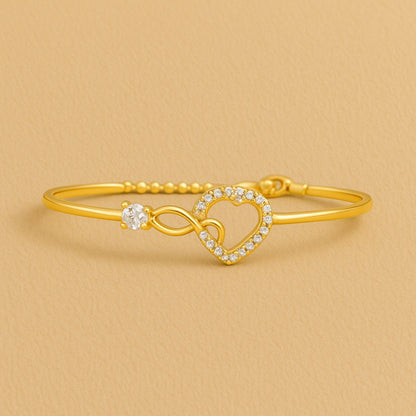 Infinity Knotted Heart Bright Bracelet