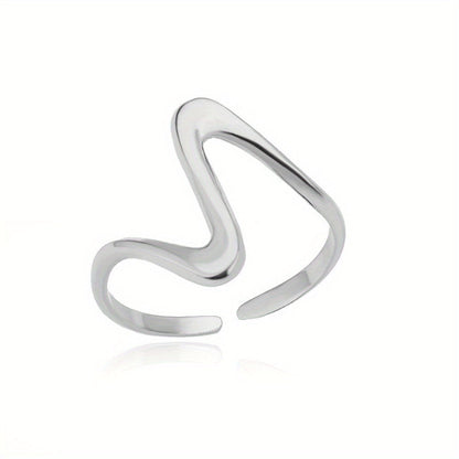 Kavion | Unisex trendy wave ring in Kpop style | Gold