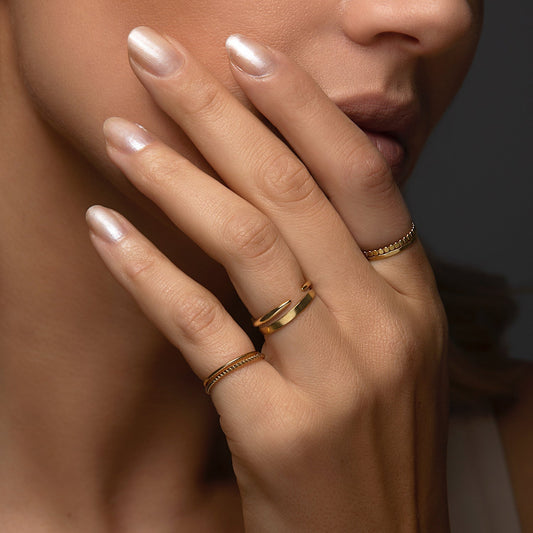 GlamourBloom | Pearl Ring | Timeless Elegant