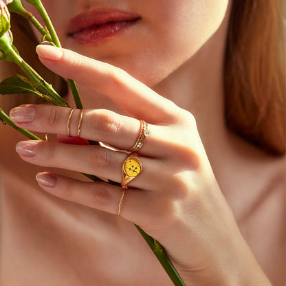 GlamourBloom | Pearl Ring | Timeless Elegant