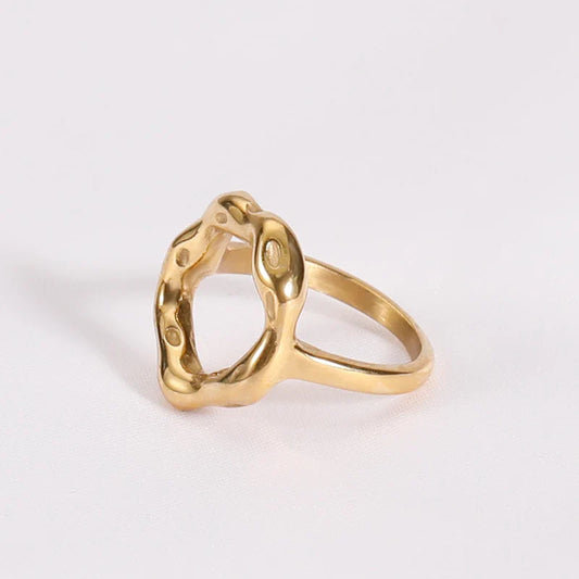 Irregular Circle Hollow Ring