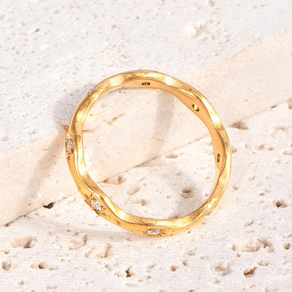 Ripple Zircon Ring
