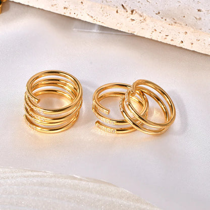Triple Spiral Gold Ring