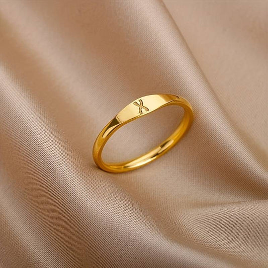 HorizonElegance | ring minimalist | engraved initial