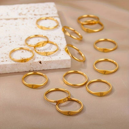 HorizonElegance | ring minimalist | engraved initial