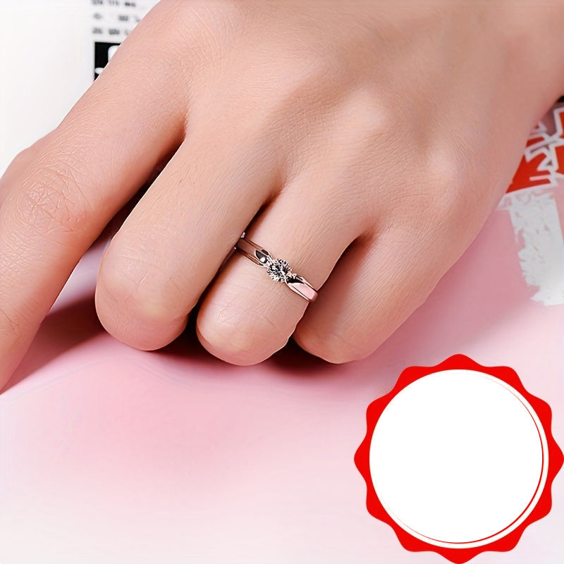 Elviera | Ladies engagement ring with sparkling gemstone | Silver